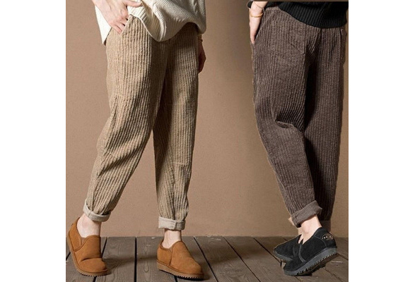 Ladies Corduroy Trousers Baggy Harem 