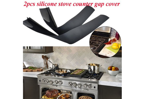 1x Silicone Kitchen Stove Counter Gap Cover Oven Guard Spill Seal Filler Fashion 