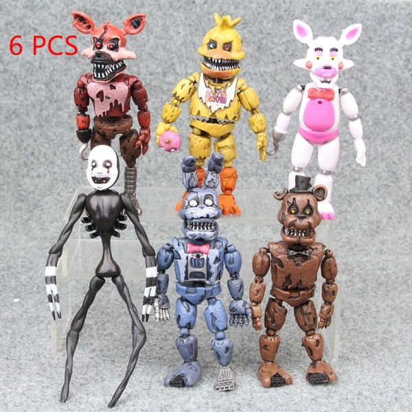 6 PCS Five Nights At Freddy's FNAF Bunnie Game 6" Action Figure Doll Toys Gift 