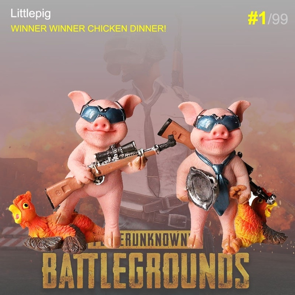 1Pcs PUBG PlayerUnknown's Battlegrounds Pig Figurine Winner Winner Chicken  Dinner PUBG Action Figure Funny Gifts | Wish