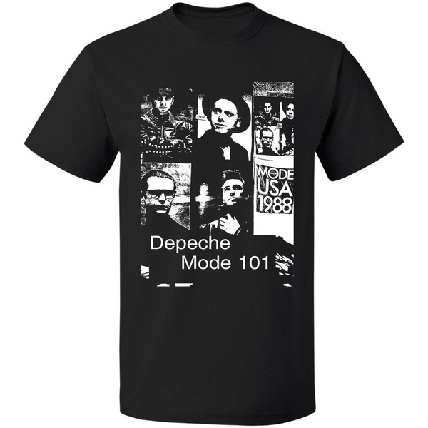 Vintage Depeche Mode 101 From US Graphic Tee Shirt Men Casual Cotton T shirt Fashion Short Sleeves Tops Clothing