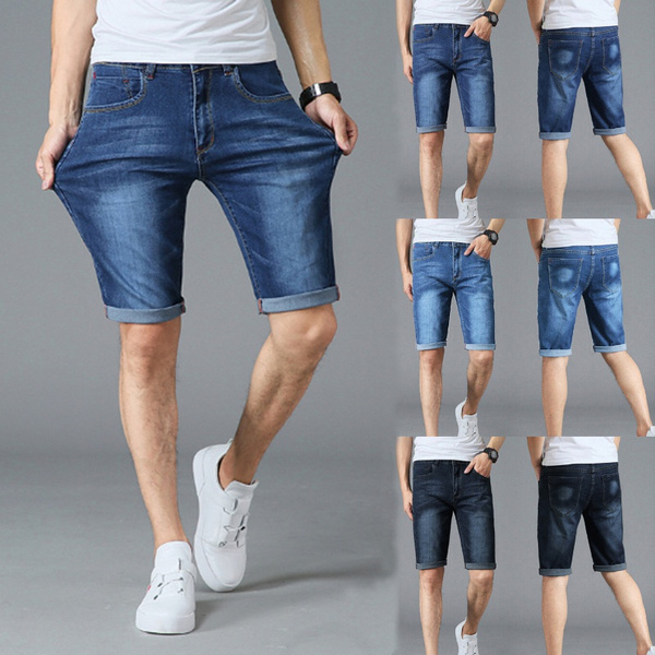big and tall white jean shorts