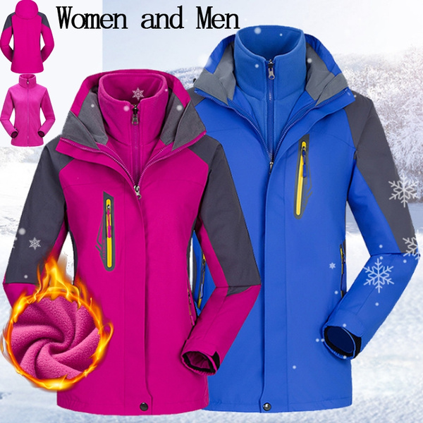 Jacket Outdoor Mountain Ski Hooded men and women 3 In 1 Hiking Waterproof Sport Jacket Outdoor Winter Coat