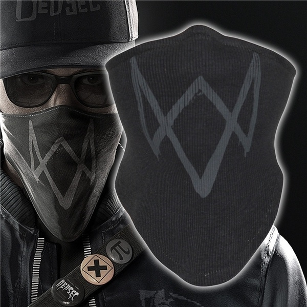 Mask Cosplay Cotton Rib Fabrics Black Watch Dogs 2 Mask Marcus Holloway S Wish - watch dogs 2 marcus holloway free cloth morph roblox