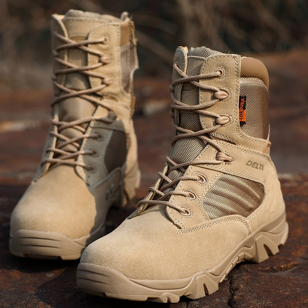 Men's Classic Tactical Hiking Combat Boots Army Comp Toe Side Zip Work Boots | Wish