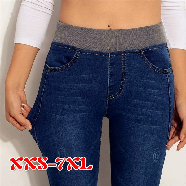 elastic waist jeans plus size womens