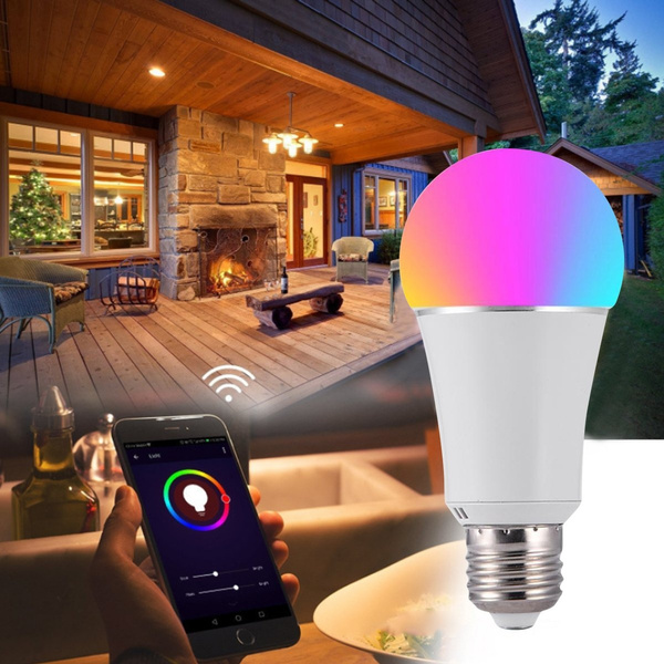 WiFi Remote Control Smart LED Bulb 7W E27 RGB Light For echo Alexa