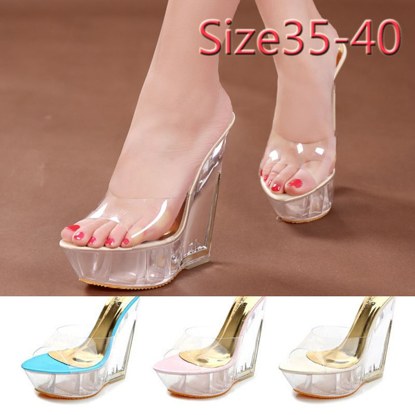 Women Shoes Jelly Sandals Women High Heels Sandal 2023 Sexy Platform  Transparent Girls Ladies Women's Sandals Summer - AliExpress