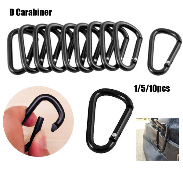 Spring Snap Clips Camping Hiking Hooks Keychain Buckles Climbing D Carabiner 