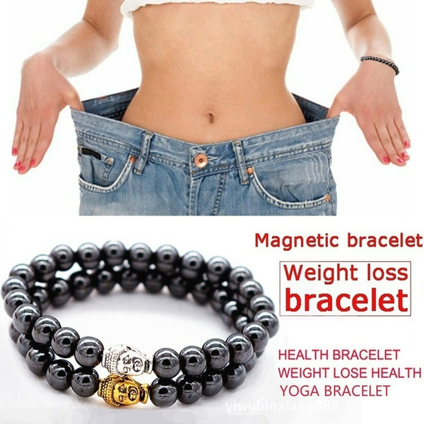 Weight Loss Magnetic Bracelet Beads Hematite Stone for Therapy Health new! 