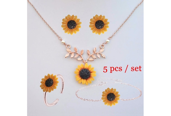 sunflower jewellery set