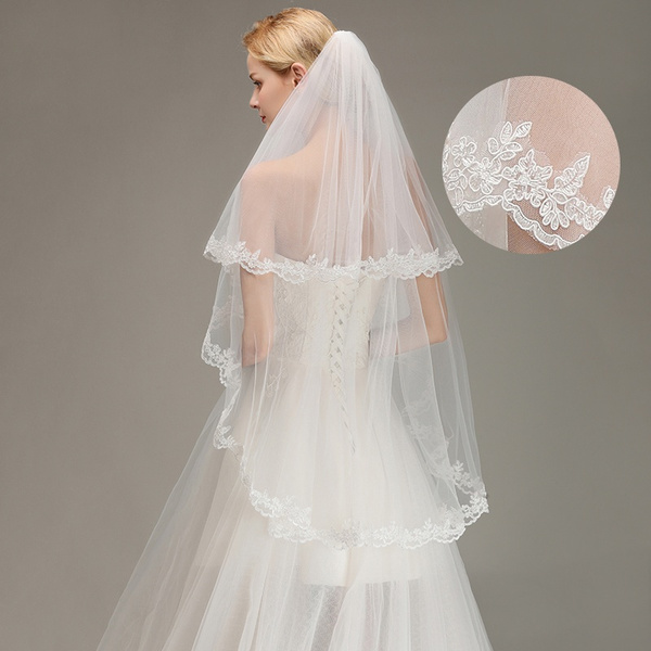 short white veil