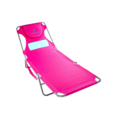 pink, reclining, portable, camping