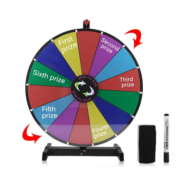 Big 24inch 14 Grids Color Prize Wheel Tabletop Funny Spin Game Lucky Rotary Module Wheel With Stand For Fortune Trade Show | Wish Big 24inch 14 Grids Color Prize Wheel Tabletop Funny Spin Game Lucky Rotary Module Wheel With Stand For Fortune Trade Show | Wish