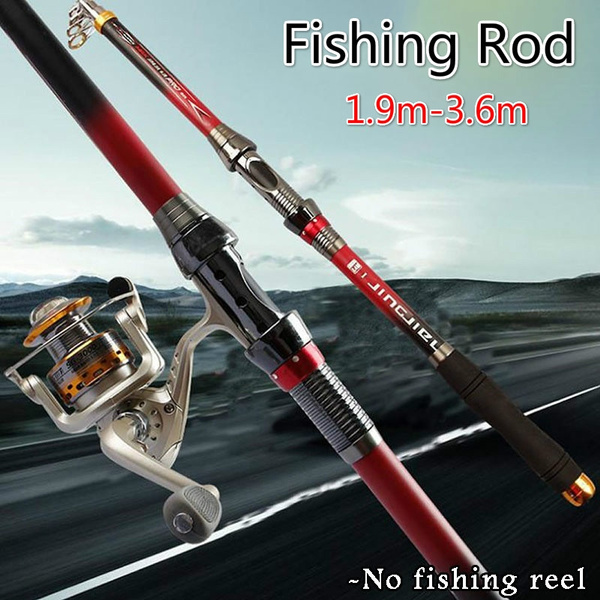 1.9m/2.1/2.4/2.7/3.0/3.6m Portable Carbon Fiber Telescopic Fishing Rod  Retractable Travel Spinning Fishing Pole,Saltwater Boat Sea Rod