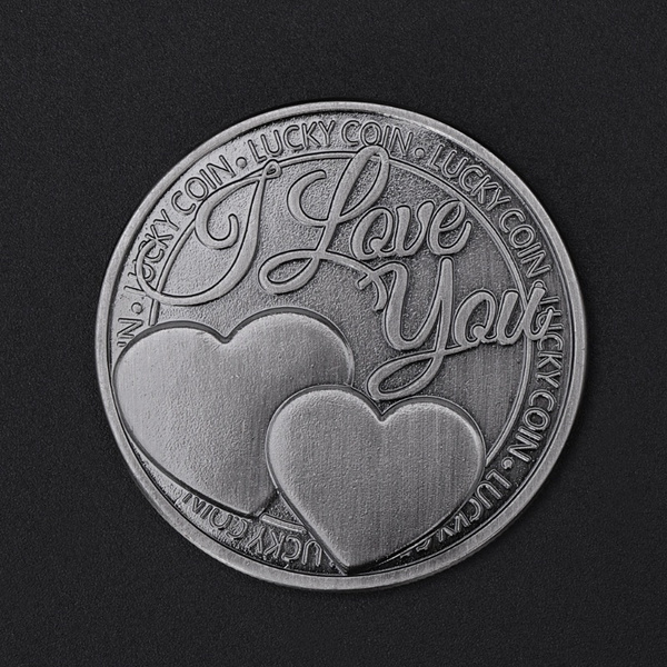 Commemorative Coin Lucky Love Words Romance Couple Collection Art Gifts ...