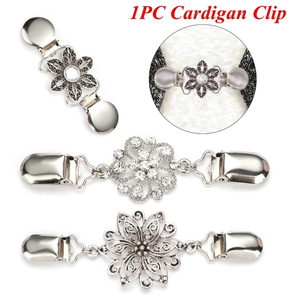 Winter Crystal Sweater Blouse Pin Cardigan Clip Duck Clip Clasps Shawl Brooch 