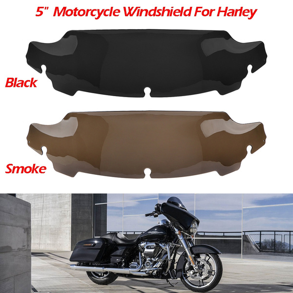 Jade Black 9 Wave Windshield Windscreen For Harley FLHT FLHTC FLHX Touring 2014-2017 