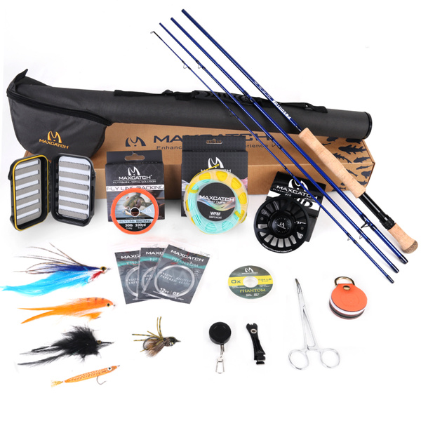 Maxcatch sea fly fishing Saltwater Fly Rod and Reel Combo Full Kit 9FT  Fishing Complete Outfit