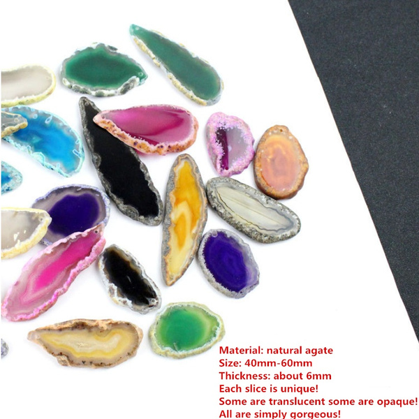 Thin  Agate Slice Geode Polished 100% natural Crystal Quartz 