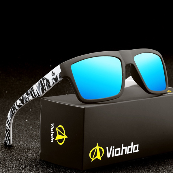 VIAHDA Polarized Sunglasses Men Black Cool Travel Sun Glasses High
