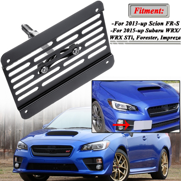 Front Bumper Tow Hook License Plate Mounting Bracket Holder For Subaru WRX  STI