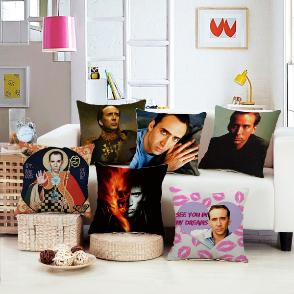 Nicolas cage 2025 throw pillow