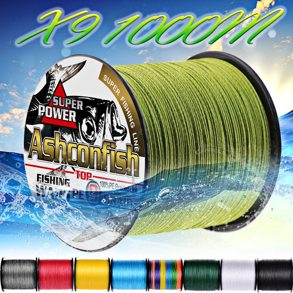 9 Unfade Colors 9 Strands 1000M ASHCON Professional Dyneema Braided Sea  Fishing Line 15-310lb Super Powerful Durable Fishing Tackle