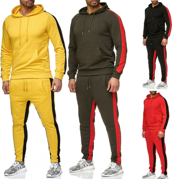 Traje deportivo de culturismo para hombres Conjunto de 2 piezas Sudadera  con capucha y pantalones deportivos Chándal estilo Bruce Lee informal | Wish