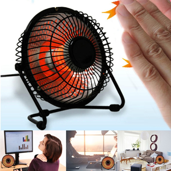 Mini Desk Fan Portable Office Home Desktop Winter Warm Space Electric Heater 