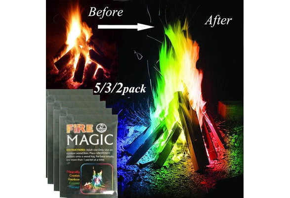Magic Multicolor Flame Powder Flame Dyeing Outdoor Bonfire Party Supplies 