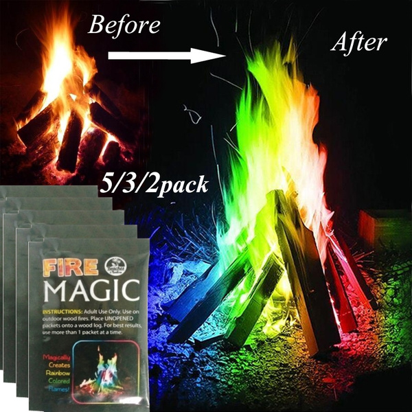 2-24 Packs Mystical Magic Fire Coloured Flames Color Change Flame Powder 