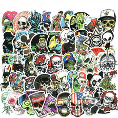 Car Sticker, suitcasesticker, phonesticker, skull