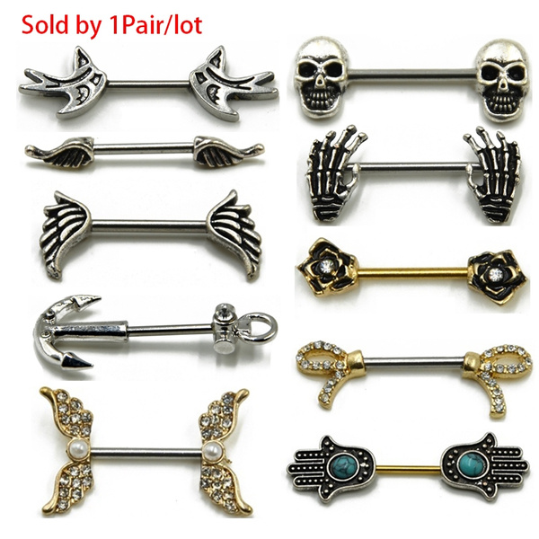 Skull on sale nipple rings