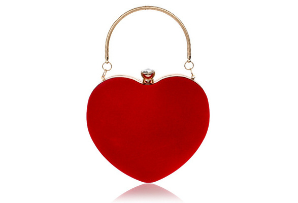 Red Heart Shape Shiny Purse – cutiesondutyllc