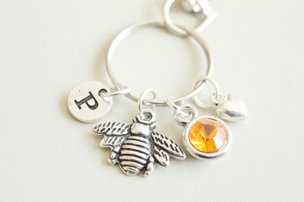 Bee Keychain, Bee Gift, Bee keyring, Bee gift for her, Bumble bee gift, Honey  bee keychain, Honey bee gift, Unique gifts, Friendship