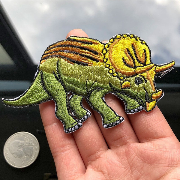 Iron On Parasaurolophus Dinosaur Embroidery Applique Patch Sew Iron Badge