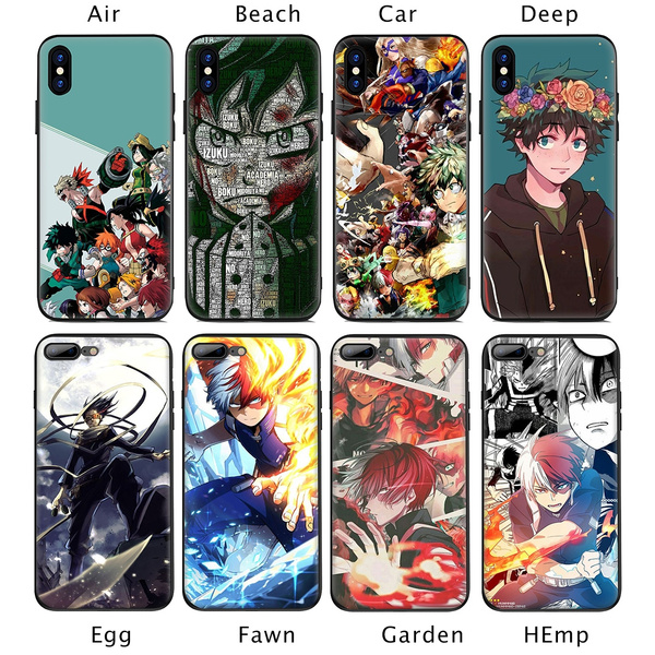 N222 My Hero Academia Japan Anime Soft Tpu Black Silicone Case Cover Protection For Iphone X Xs Max Xr Iphone 7 8 Plus Iphone 6s Iphone 5s Se 5 For Huawei Mate