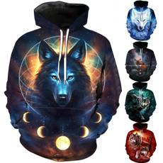 Couple Hoodies, 3D hoodies, Plus Size, wolfprint