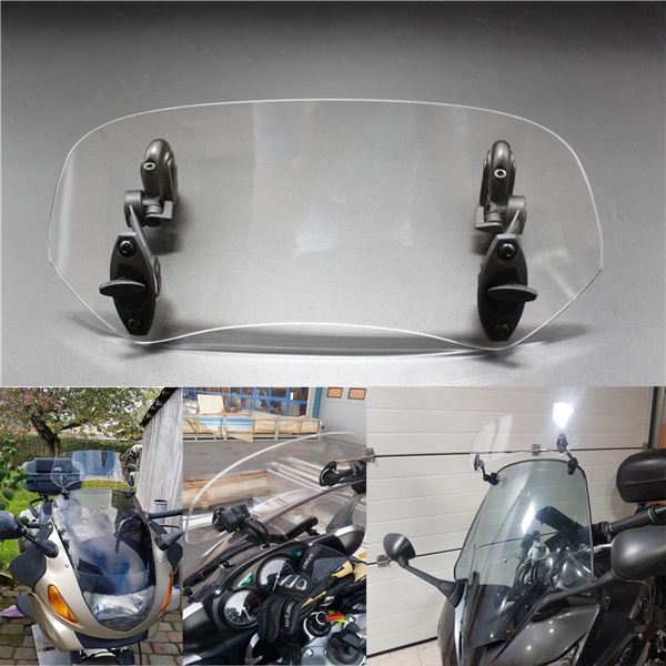 Universal Motorcycle Modified Windscreen Windshield Spoiler Air Deflector Kuuleyn Motorcycle Windscreen Transparent