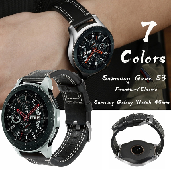PU Leather Watchband for Samsung Galaxy Watch3 45mm/Galaxy Watch 46mm Quick  Release Leather Watch Strap for Samsung Gear S3 Frontier/Classic | Wish
