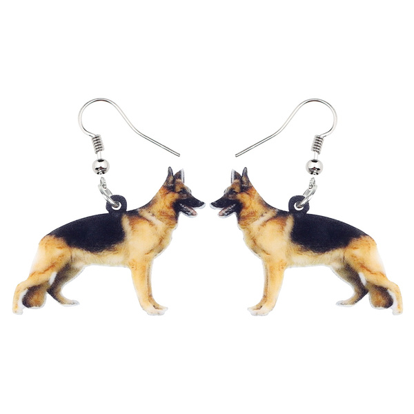 German shop shepherd earrings