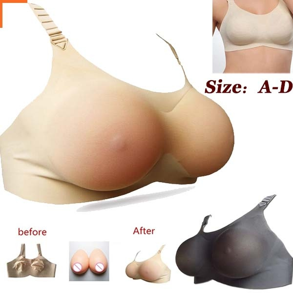 Ninety Ave 2 In 1 Silicone Fake Breast Forms Mastectomy Pocket Bra  Crossdresser.
