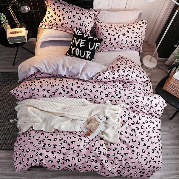 leopard print quilt cover