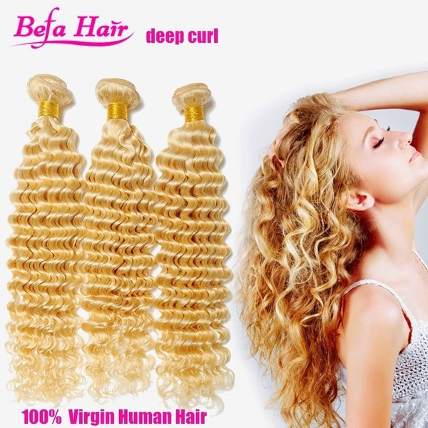 BeFa Hair Double Drawn Top Quality Blonde 613 Russian Hair Extensions 100%  Virgin Human Hair | Wish