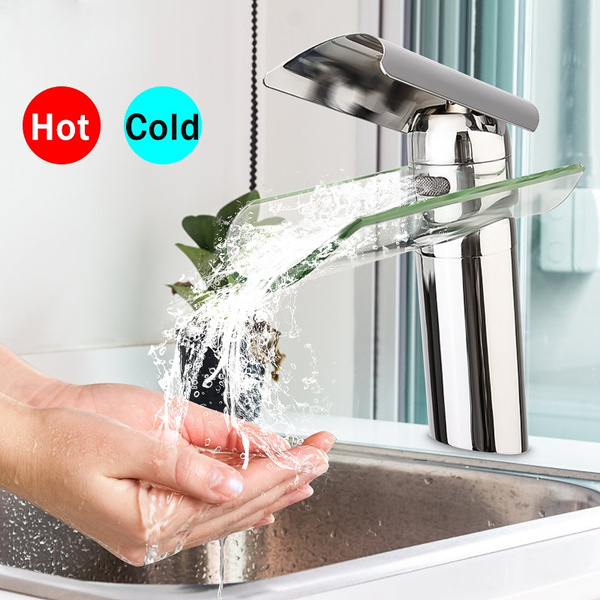 Round Bar Shape 1 2 Inch Hose Connection Chrome Waterfall Mixer Faucet Bathroom Water Tap Single Hole Handle Basin Sink With Hoses Wish - Bathroom Sink Tap Connections Round Bar Shape 1 2 Inch Hose Connection Chrome Waterfall Mixer Faucet Bathroom Water Tap Single Hole Handle Basin Sink With Hoses Wish - Bathroom Sink Tap Connections
