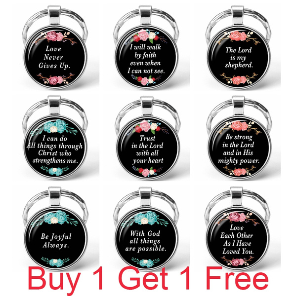 Bible Verse Keychain Christian Gift Prayer Keychain Favorite Bible ...