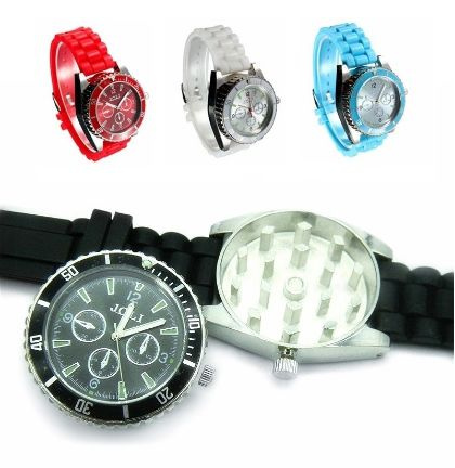 New Zinc Alloy Grinder Wheel Heavy Spike Herb Crusher Wrist Watch Silicone  Band #FY Trading | Wish