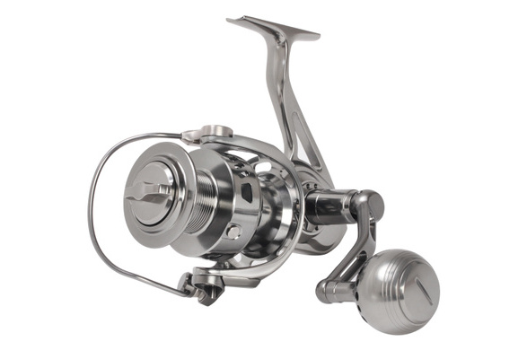 CNC MACHINED FULL METAL POWERFUL SPINNING FISHING REEL HEAVY DUTY 44LB 66LB  DRAG LONG CAST SALTWATER BIG GAME BOAT SURF FISHING 20KG 30KG DRAG 11+1  STAINLESS STEEL BALL BEARINGS