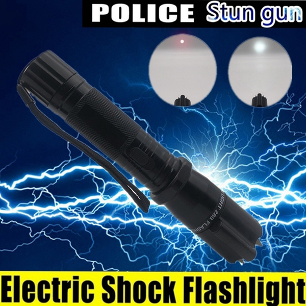 Multifunction electric shock torch red laser Selfdefense stun gun Wish